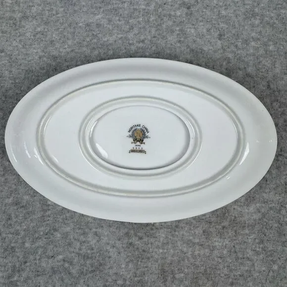 Noritake Wheatcroft Gravy Boat w/ Attached Underplate Vintage China 5852 - Picture 5 of 12
